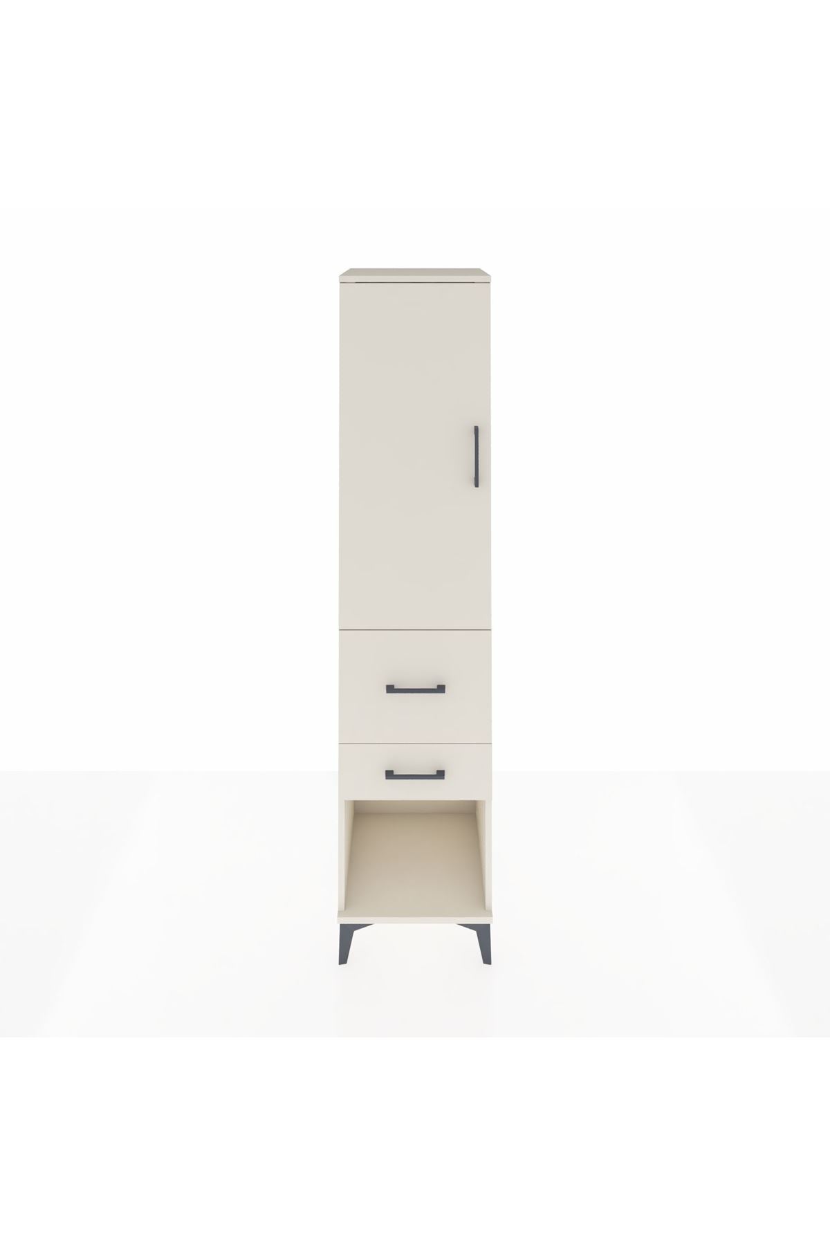 Hyperion Dolap Tek Raflı 2 Çekmeceli Tek Askılı 44x44x195 - S58M050V1B