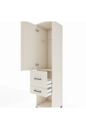 Hyperion Dolap Tek Raflı 2 Çekmeceli Tek Askılı 44x44x195 - S58M050V1B