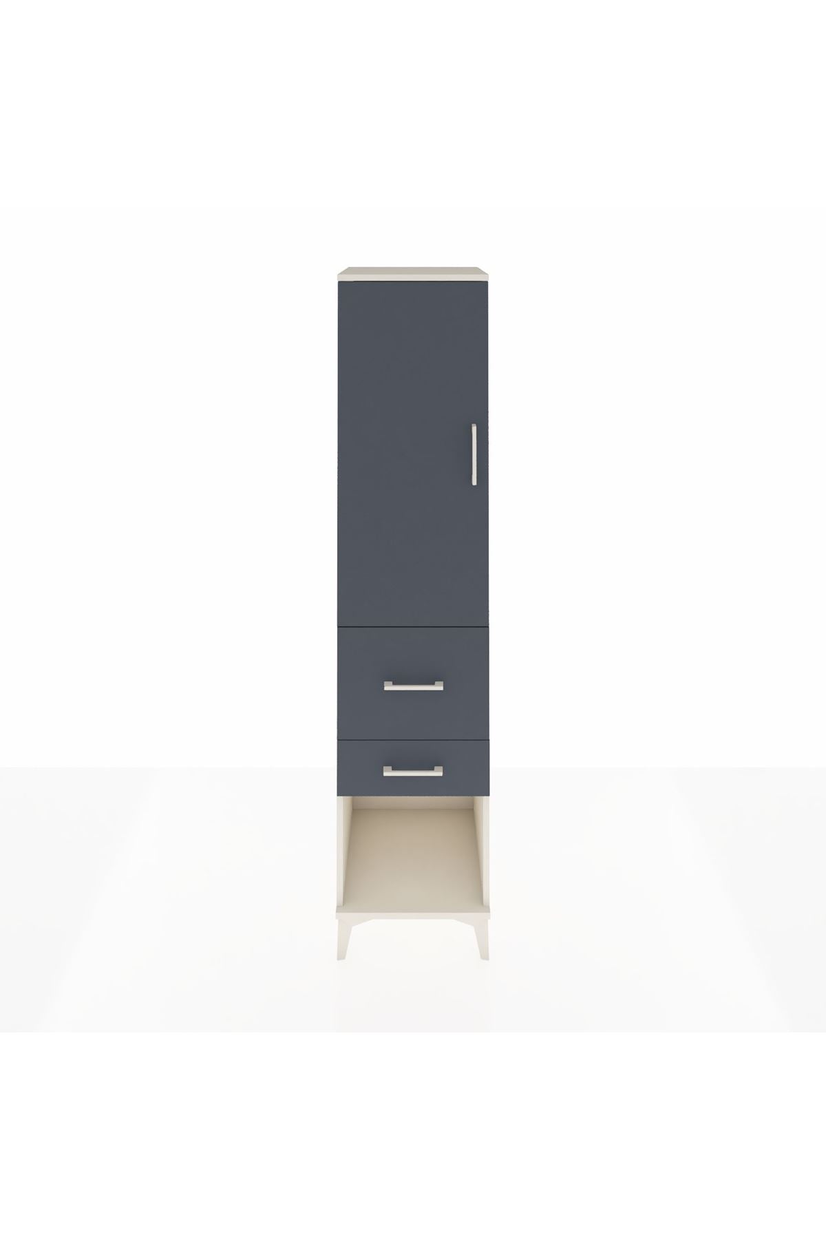 Hyperion Dolap Tek Raflı 2 Çekmeceli Tek Askılı 44x44x195 - S58M050V2B