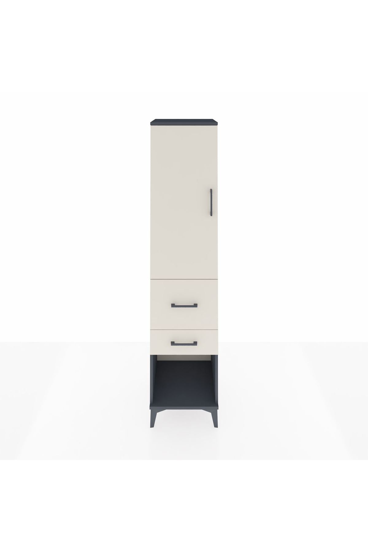 Hyperion Dolap Tek Raflı 2 Çekmeceli Tek Askılı 44x44x195 - S58M050V4B