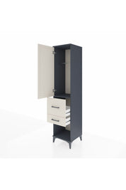 Hyperion Dolap Tek Raflı 2 Çekmeceli Tek Askılı 44x44x195 - S58M050V4B