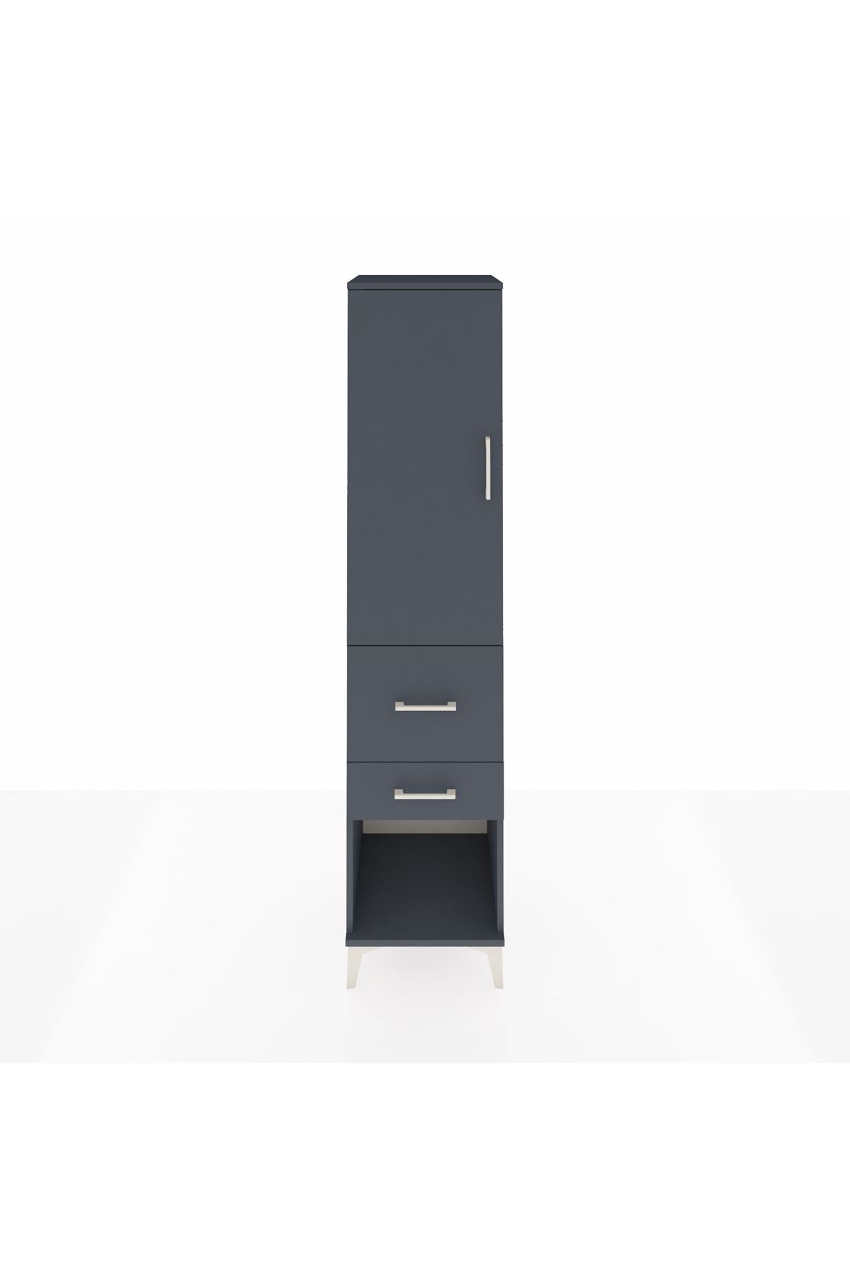 Hyperion Dolap Tek Raflı 2 Çekmeceli Tek Askılı 44x44x195 - S58M050V5B