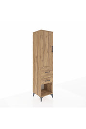Hyperion Dolap Tek Raflı 2 Çekmeceli Tek Askılı 44x44x195 - S58M050V9B