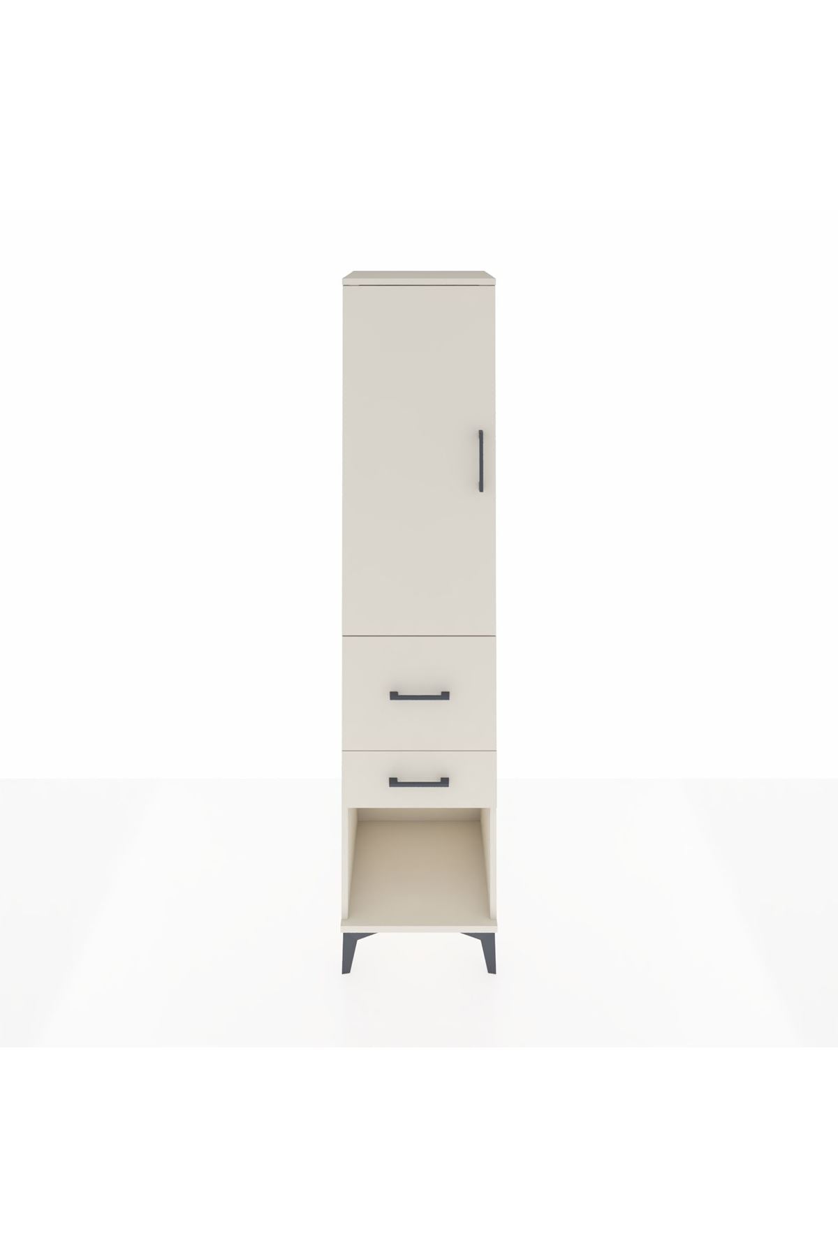 Hyperion Dolap 3 Raflı 2 Çekmeceli Tek Kapaklı 44x44x195 - S58M051V1B