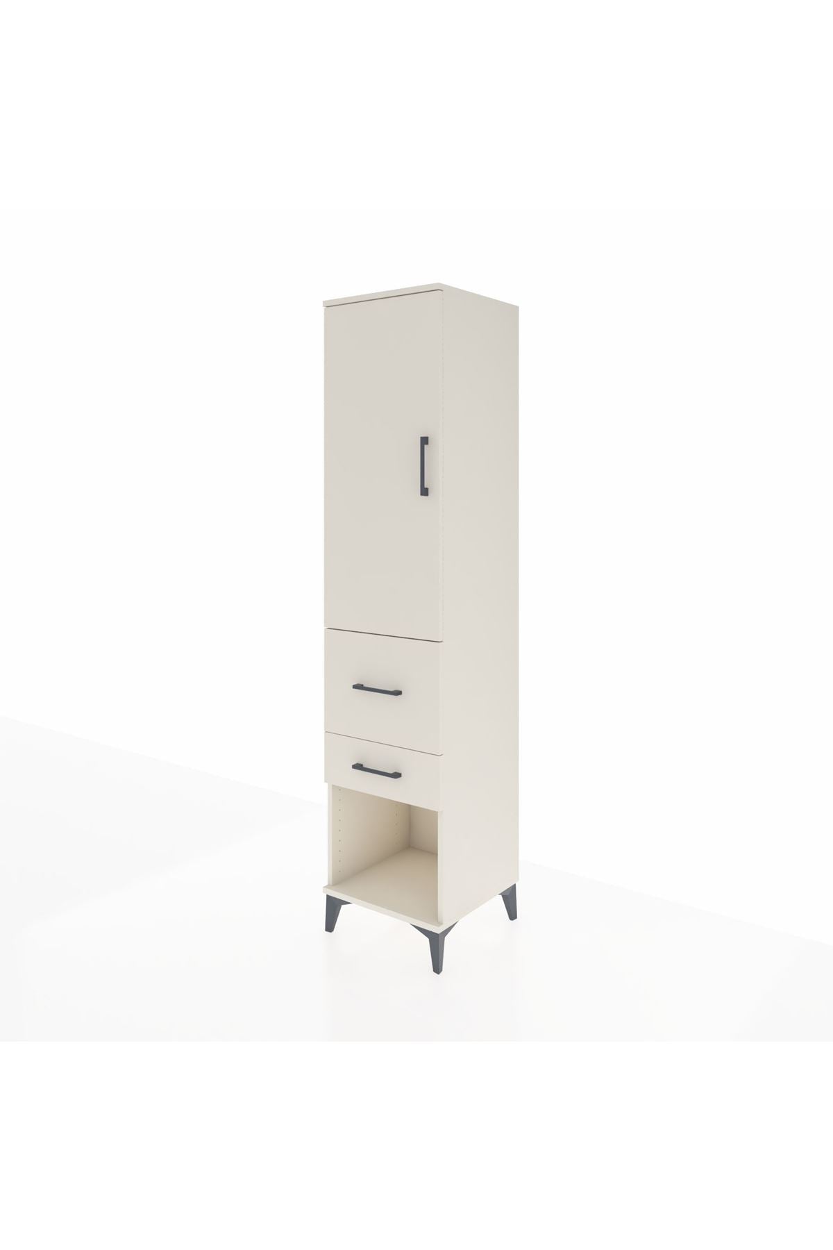 Hyperion Dolap 3 Raflı 2 Çekmeceli Tek Kapaklı 44x44x195 - S58M051V1B