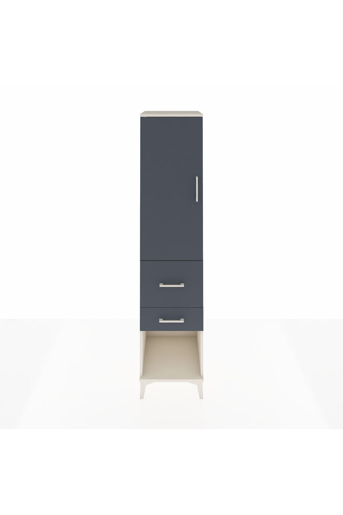 Hyperion Dolap 3 Raflı 2 Çekmeceli Tek Kapaklı 44x44x195 - S58M051V2B