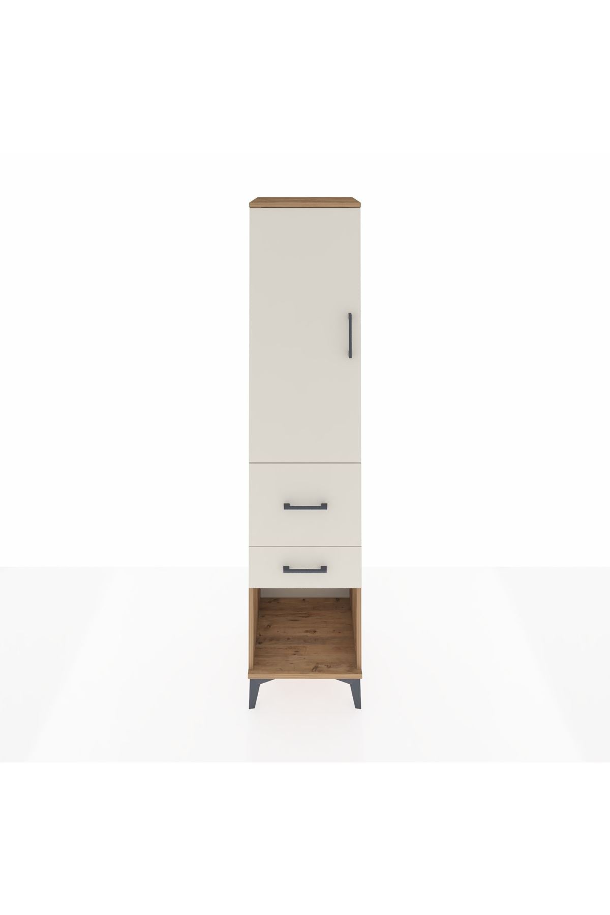 Hyperion Dolap 3 Raflı 2 Çekmeceli Tek Kapaklı 44x44x195 - S58M051V7B