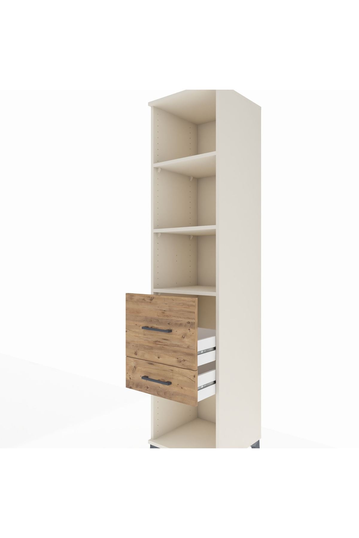 Hyperion Dolap 3 Raflı 2 Çekmeceli 44x44x195 - S58M052V3B