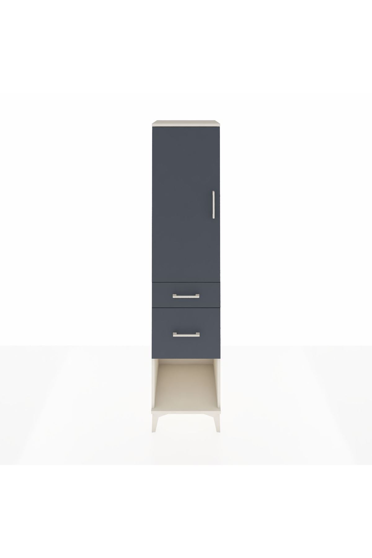 Hyperion Dolap Tek Raflı 2 Çekmeceli Tek Askılı 44x44x195 - S58M053V2B