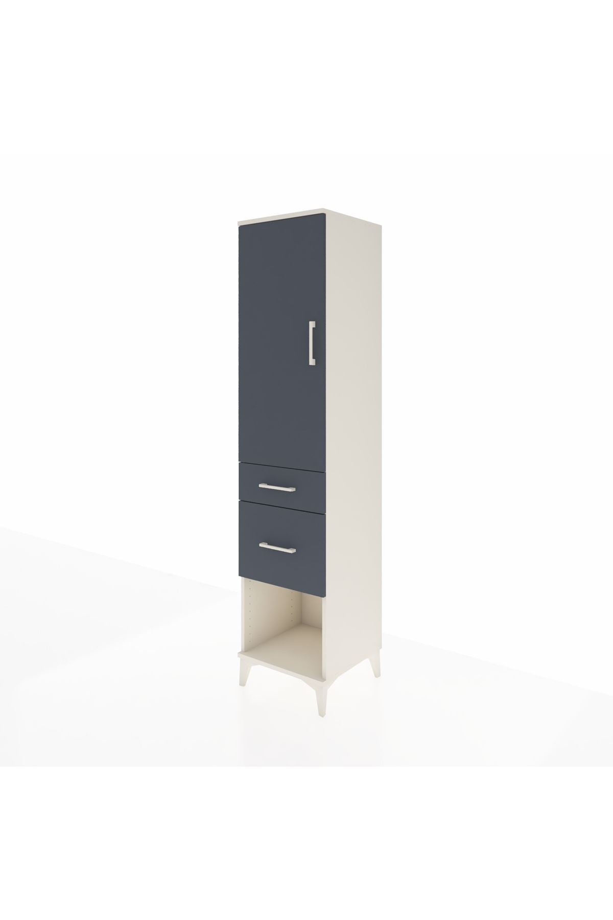 Hyperion Dolap Tek Raflı 2 Çekmeceli Tek Askılı 44x44x195 - S58M053V2B