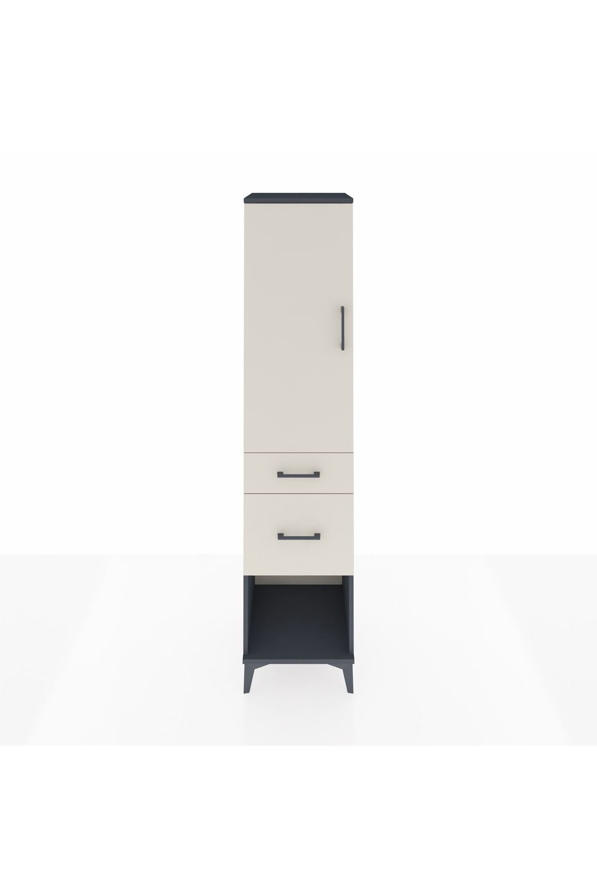 Hyperion Dolap Tek Raflı 2 Çekmeceli Tek Askılı 44x44x195 - S58M053V4B