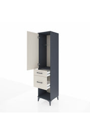 Hyperion Dolap Tek Raflı 2 Çekmeceli Tek Askılı 44x44x195 - S58M053V4B