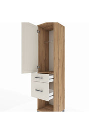 Hyperion Dolap Tek Raflı 2 Çekmeceli Tek Askılı 44x44x195 - S58M053V7B
