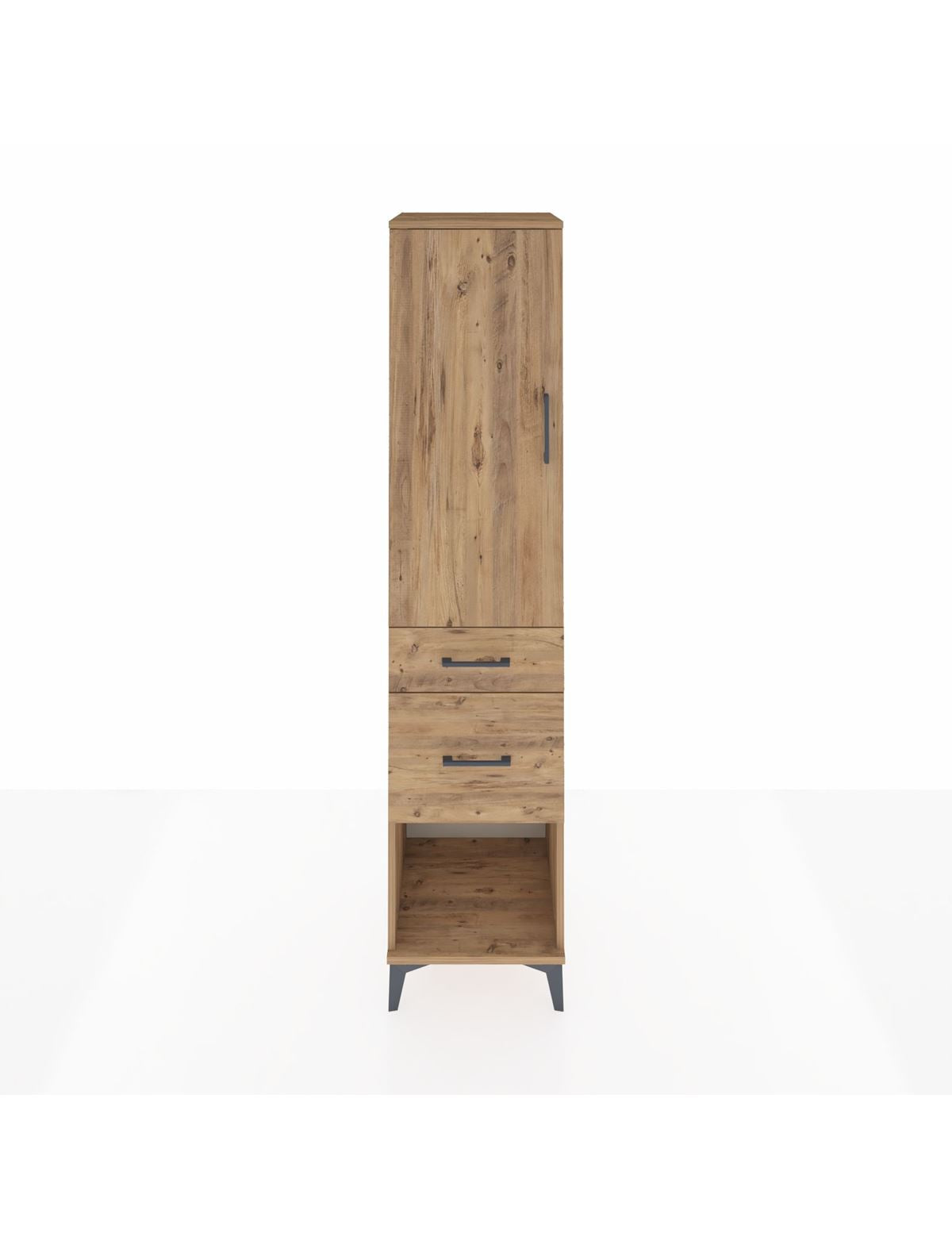 Hyperion Dolap Tek Raflı 2 Çekmeceli Tek Askılı 44x44x195 - S58M053V9B