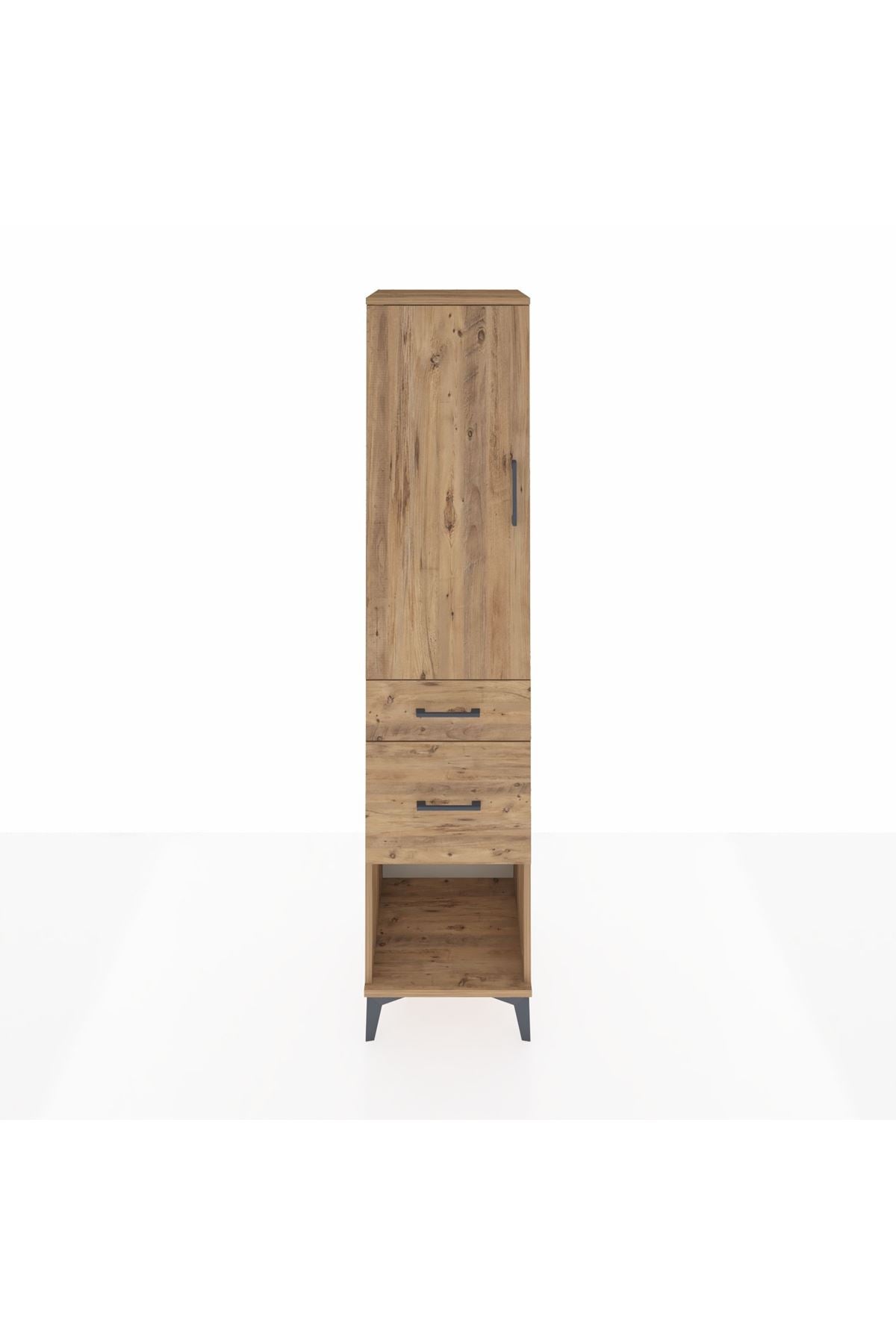 Hyperion Dolap Tek Raflı 2 Çekmeceli Tek Askılı 44x44x195 - S58M053V9B