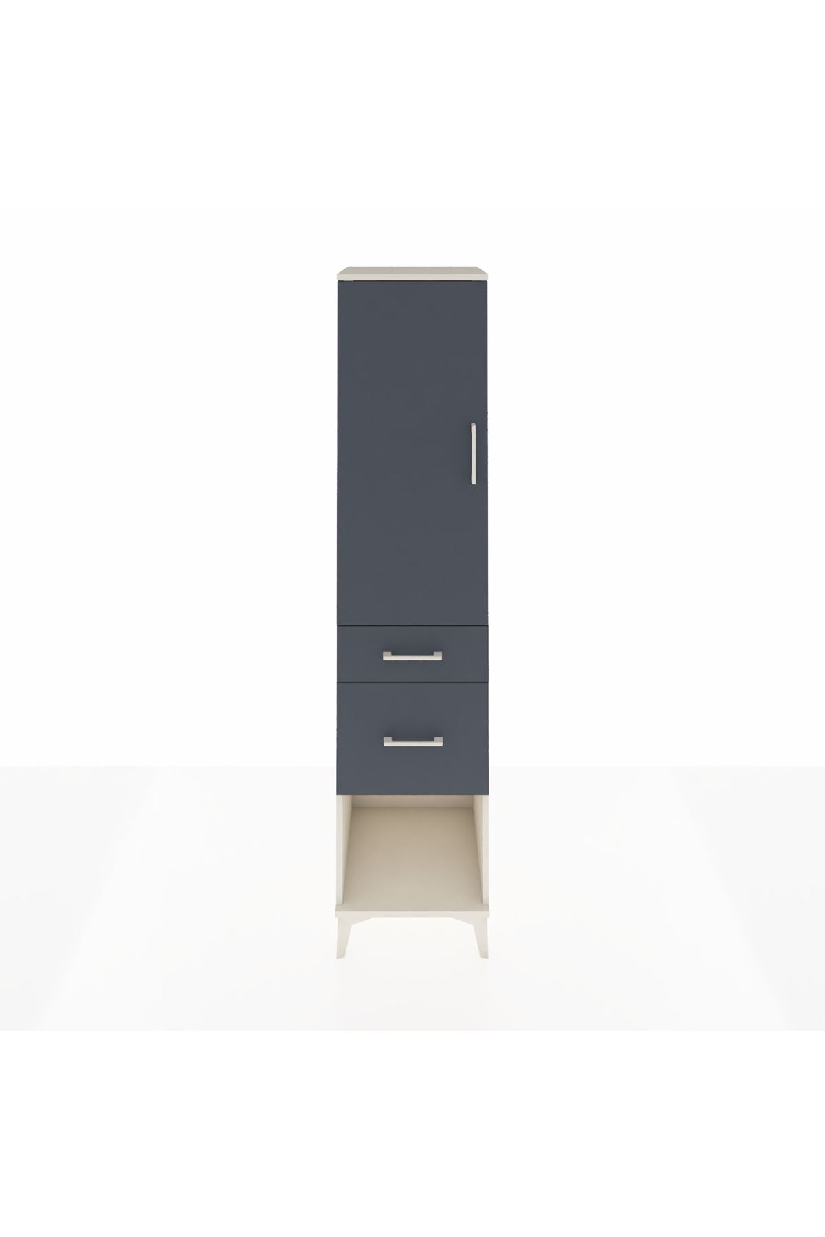 Hyperion Dolap 3 Raflı 2 Çekmeceli Tek Kapaklı 44x44x195 - S58M054V2B