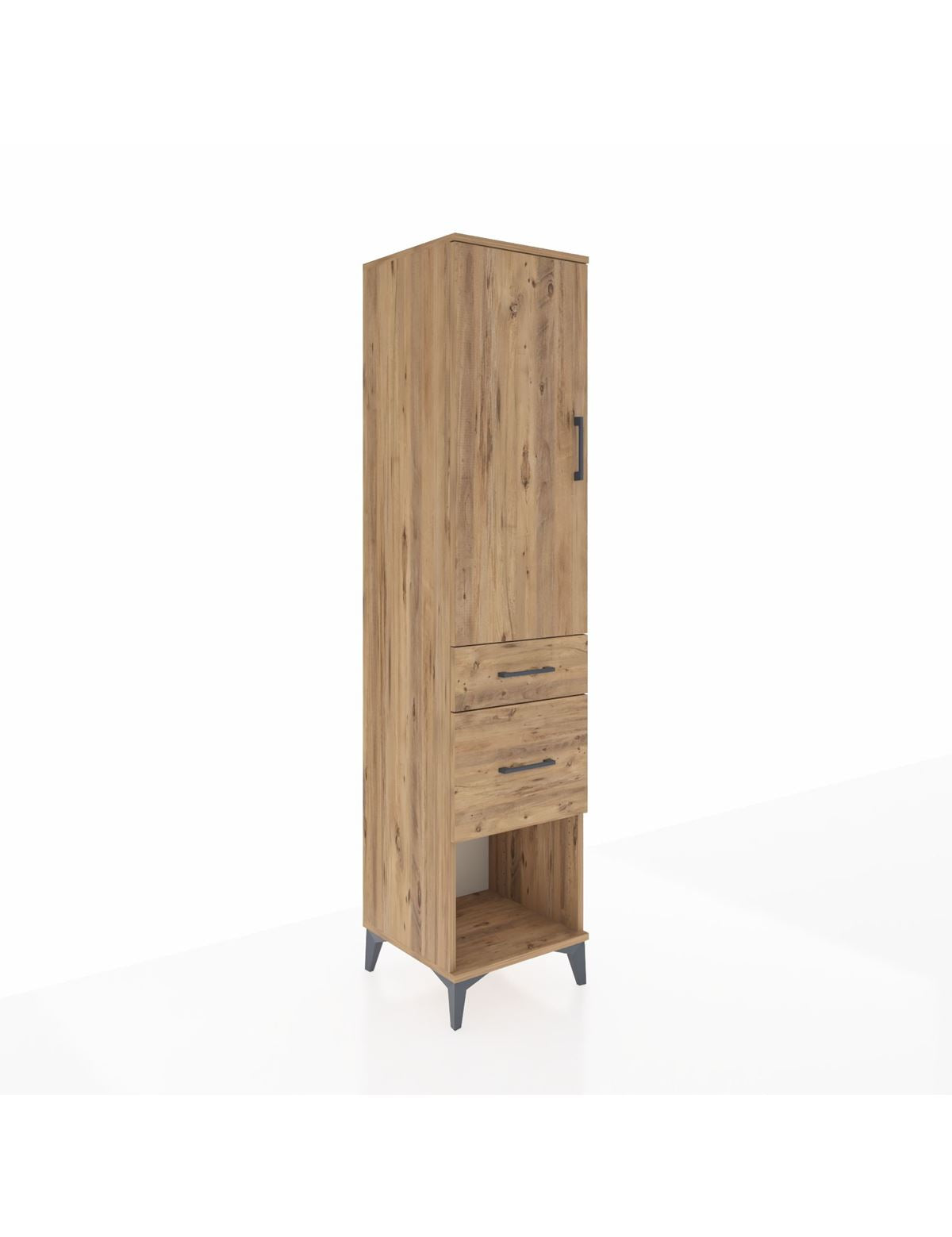 Hyperion Dolap 3 Raflı 2 Çekmeceli Tek Kapaklı 44x44x195 - S58M054V9B