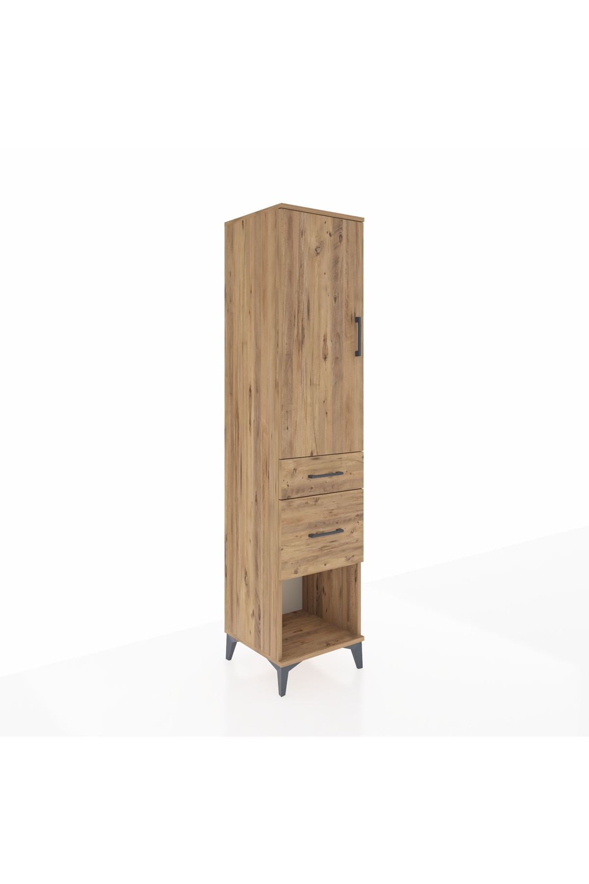 Hyperion Dolap 3 Raflı 2 Çekmeceli Tek Kapaklı 44x44x195 - S58M054V9B