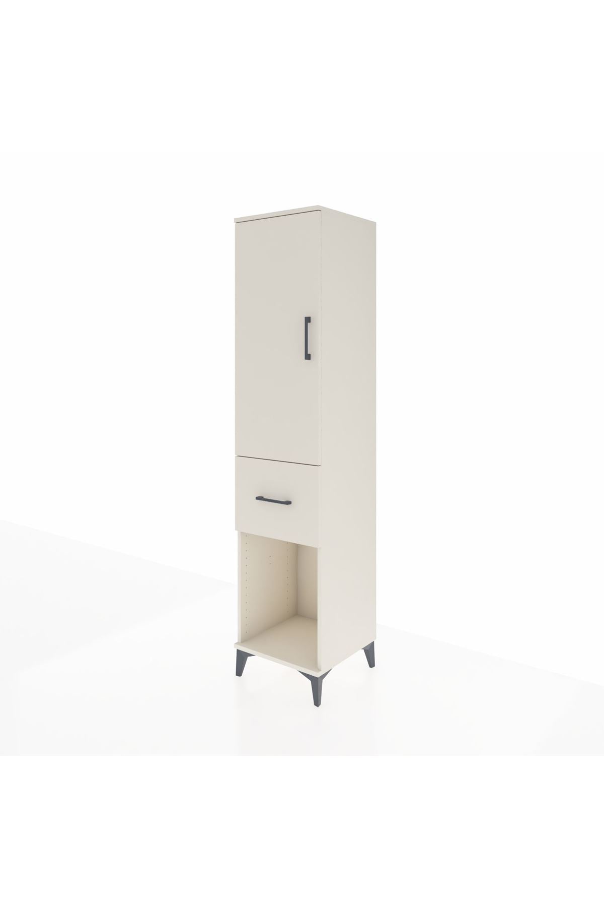 Hyperion Dolap Tek Raflı Tek Çekmeceli Tek Askılı 44x44x195 - S58M056V1B