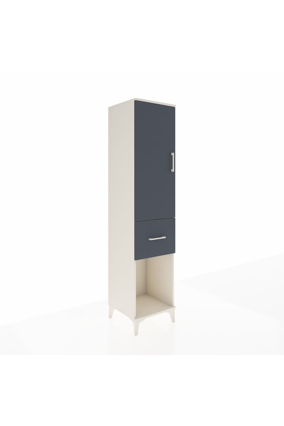 Hyperion Dolap Tek Raflı Tek Çekmeceli Tek Askılı 44x44x195 - S58M056V2B