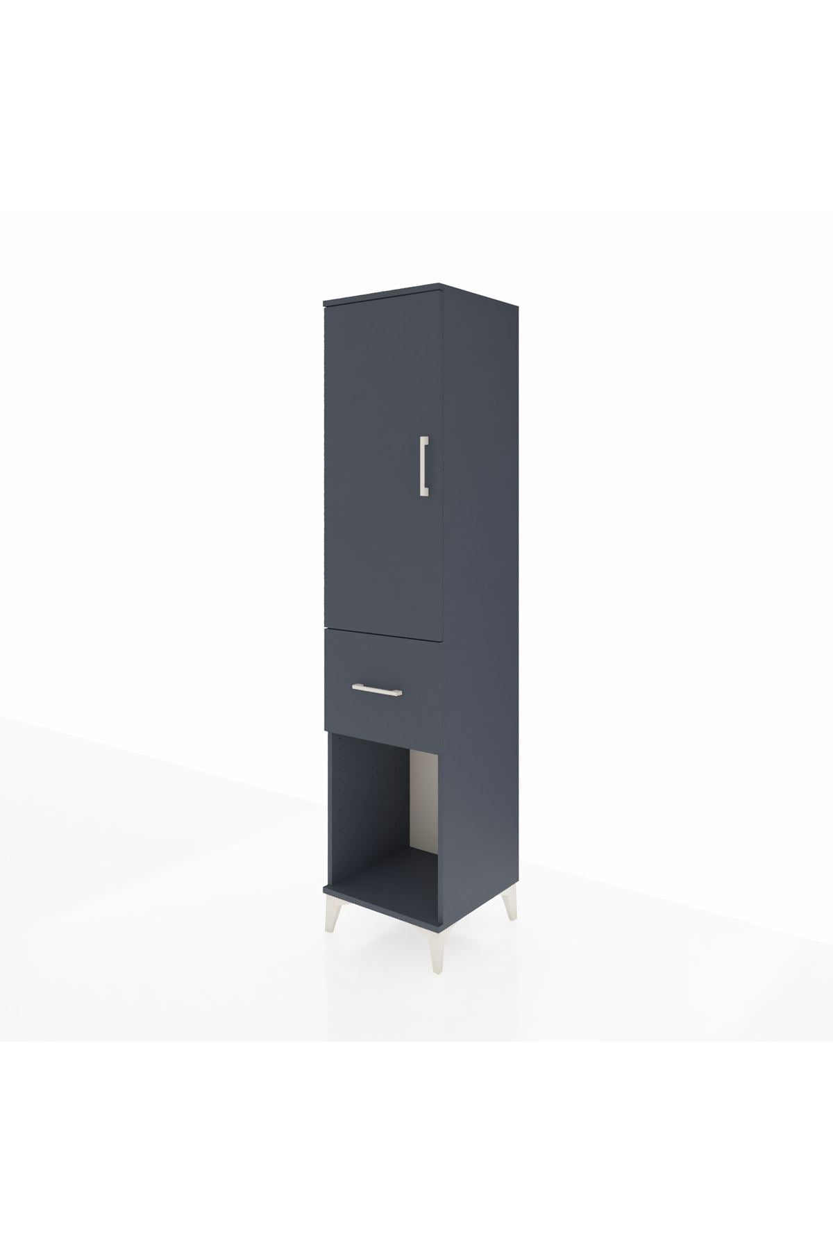 Hyperion Dolap Tek Raflı Tek Çekmeceli Tek Askılı 44x44x195 - S58M056V5B