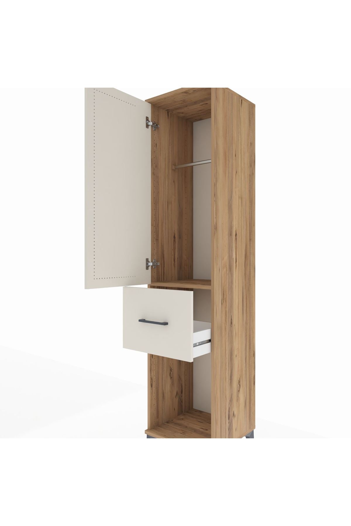 Hyperion Dolap Tek Raflı Tek Çekmeceli Tek Askılı 44x44x195 - S58M056V7B