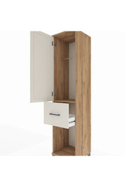 Hyperion Dolap Tek Raflı Tek Çekmeceli Tek Askılı 44x44x195 - S58M056V7B