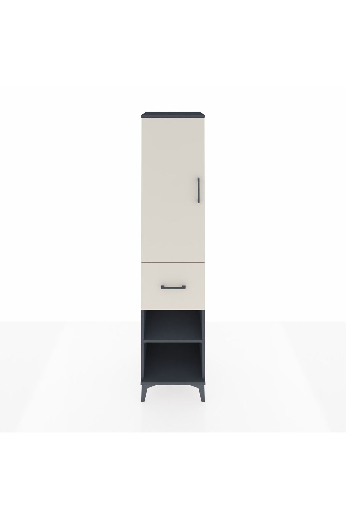Hyperion Dolap 4 Raflı Tek Çekmeceli Tek Kapaklı 44x44x195 - S58M057V4B