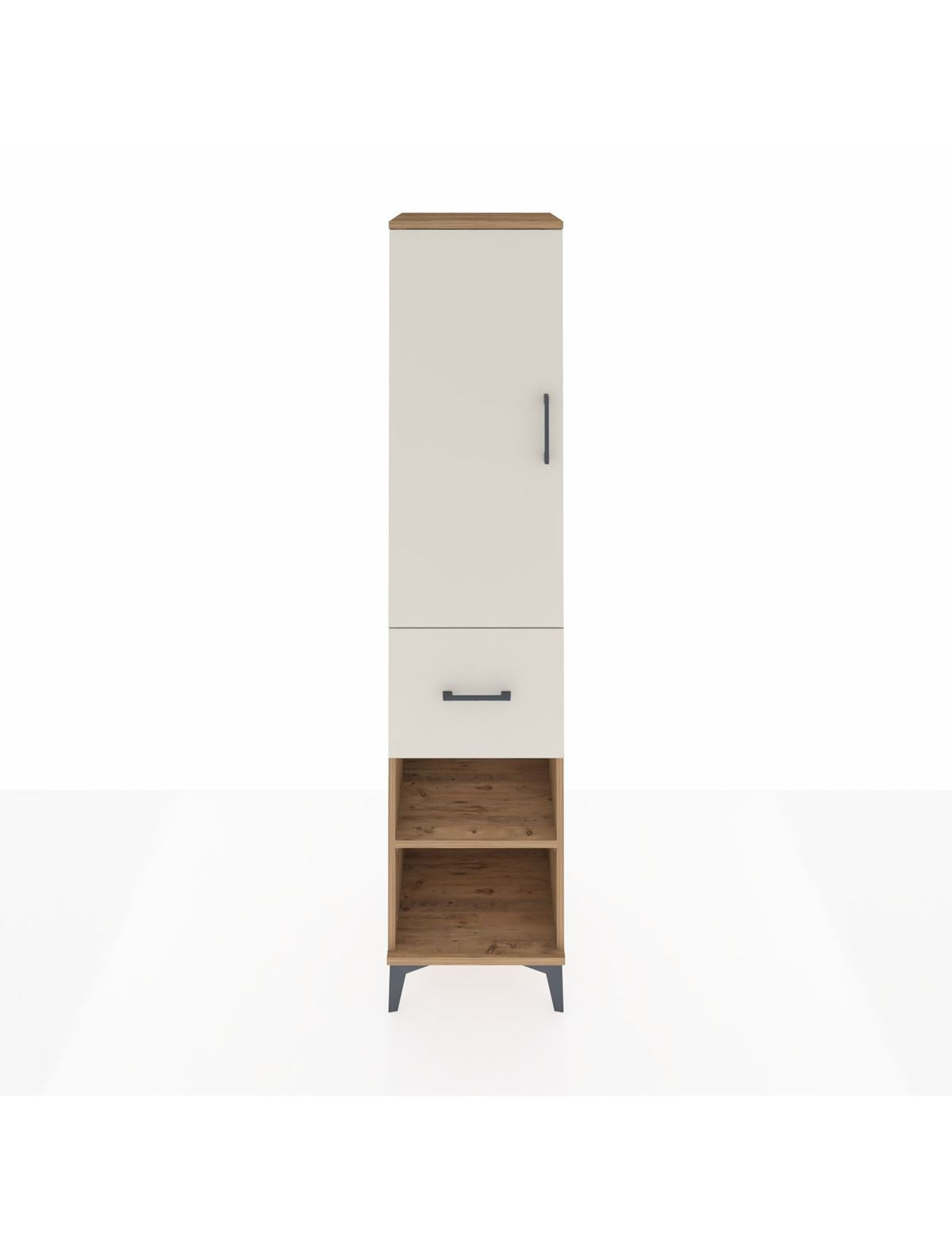 Hyperion Dolap 4 Raflı Tek Çekmeceli Tek Kapaklı 44x44x195 - S58M057V7B
