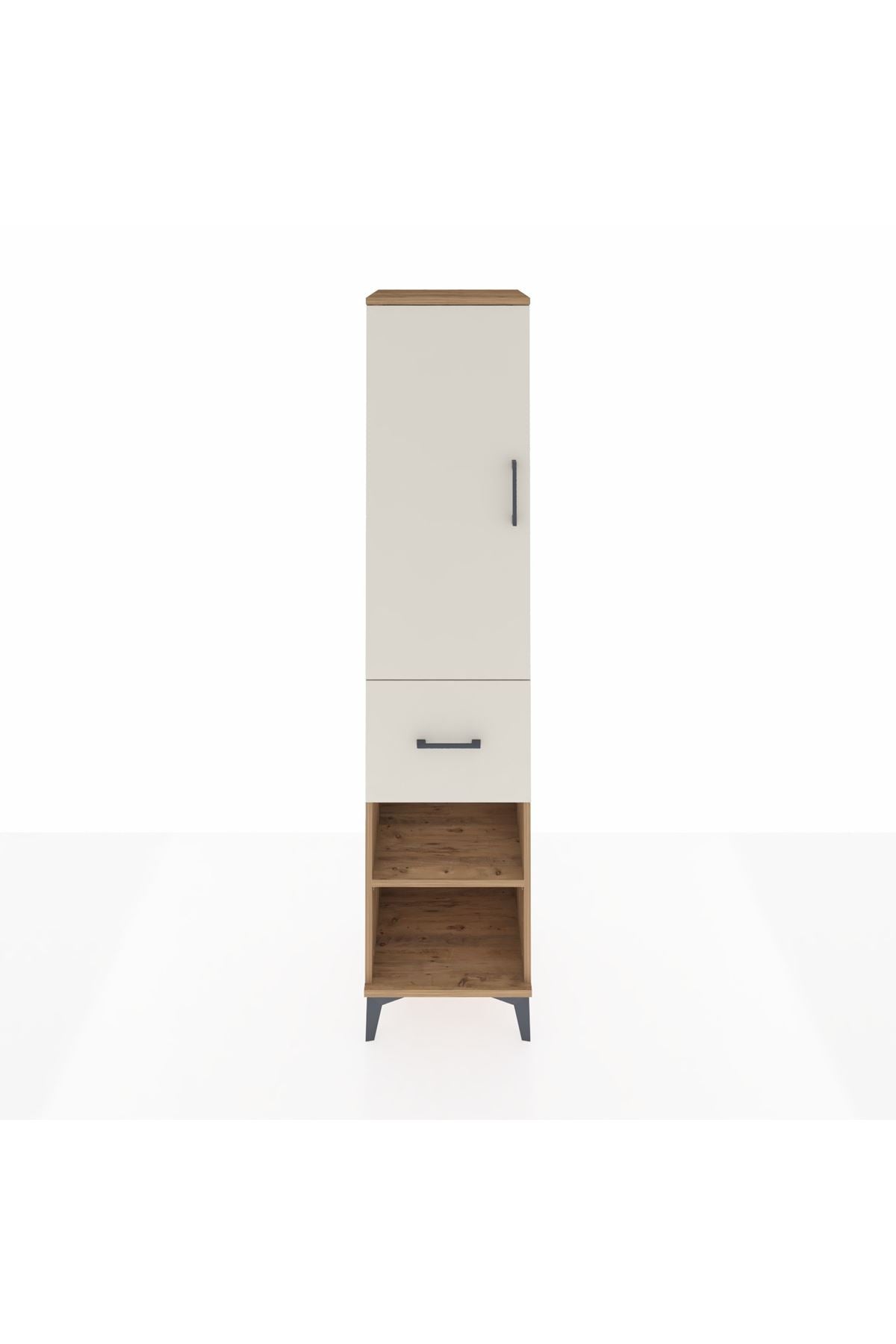 Hyperion Dolap 4 Raflı Tek Çekmeceli Tek Kapaklı 44x44x195 - S58M057V7B