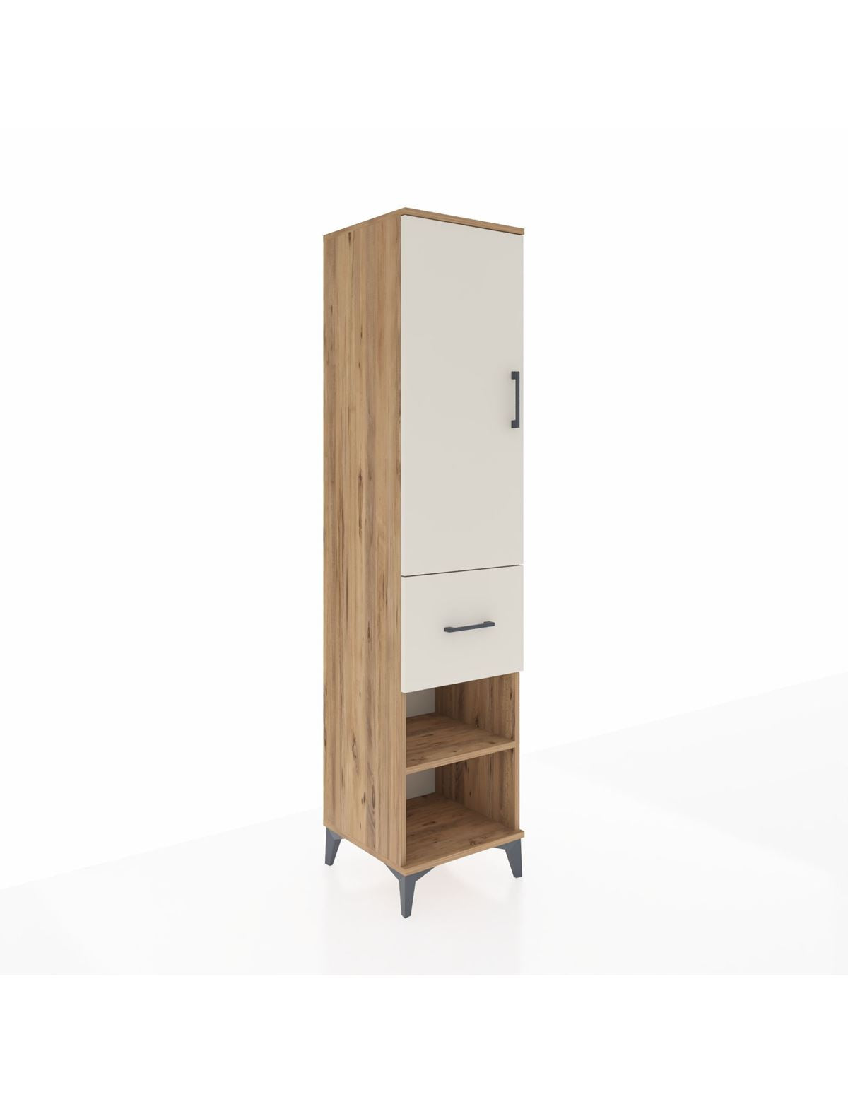 Hyperion Dolap 4 Raflı Tek Çekmeceli Tek Kapaklı 44x44x195 - S58M057V7B