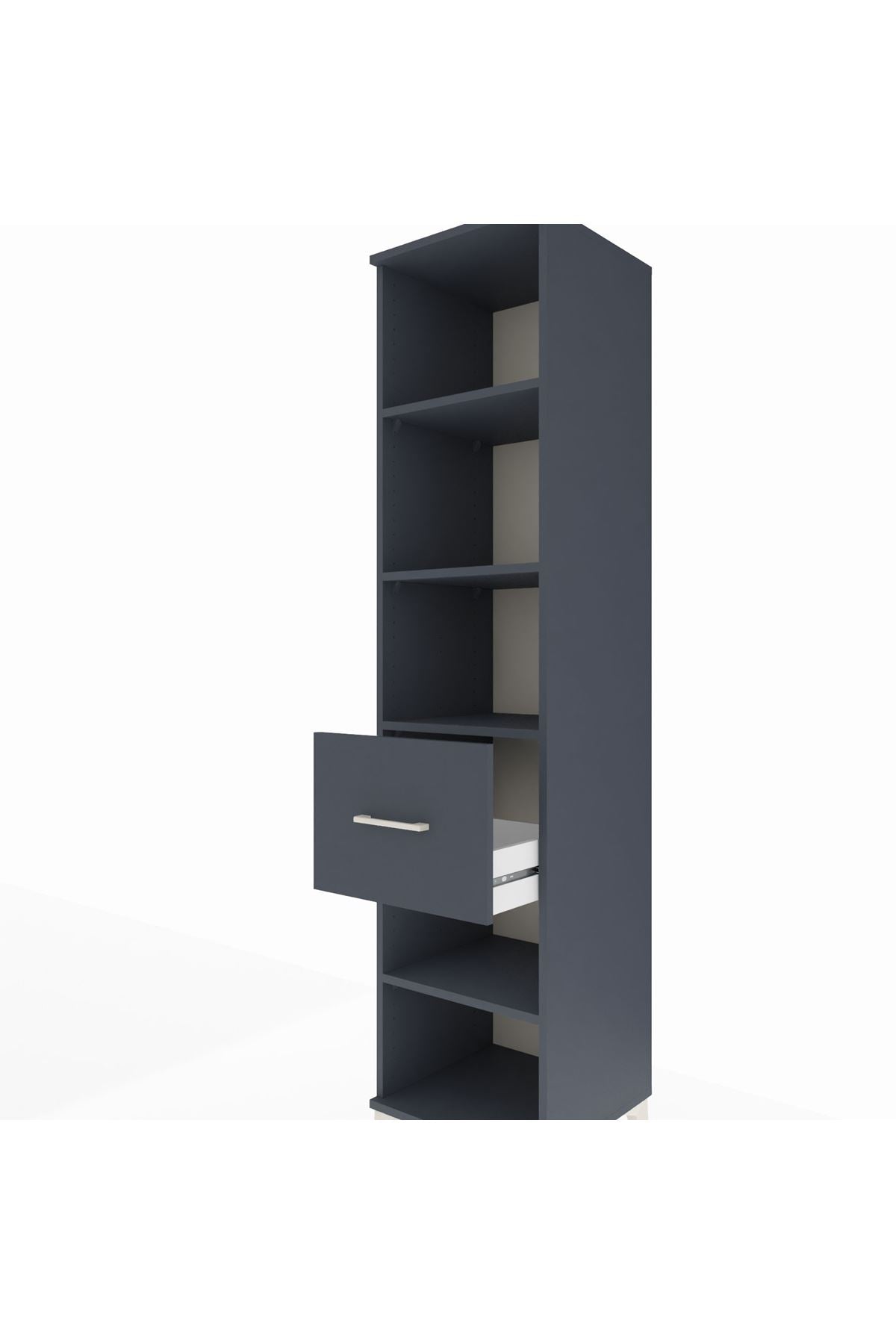 Hyperion Dolap 4 Raflı Tek Çekmeceli 44x44x195 - S58M058V5B