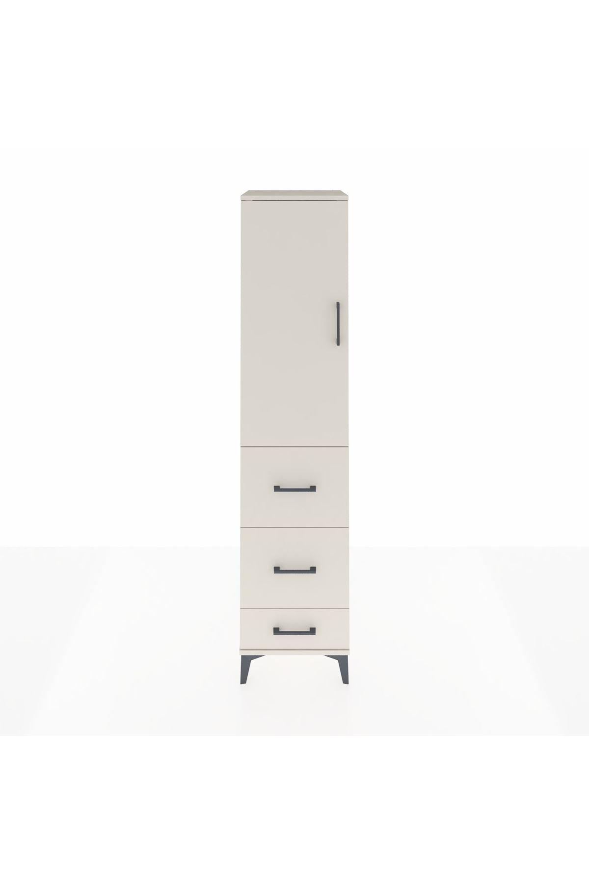 Hyperion Dolap Tek Raflı 3 Çekmeceli Tek Askılı 44x44x195 - S58M059V1B