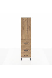 Hyperion Dolap Tek Raflı 3 Çekmeceli Tek Askılı 44x44x195 - S58M059V3B