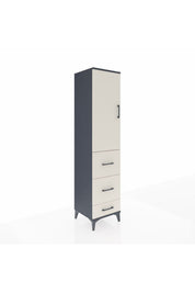 Hyperion Dolap Tek Raflı 3 Çekmeceli Tek Askılı 44x44x195 - S58M059V4B