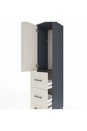 Hyperion Dolap Tek Raflı 3 Çekmeceli Tek Askılı 44x44x195 - S58M059V4B