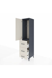Hyperion Dolap Tek Raflı 3 Çekmeceli Tek Askılı 44x44x195 - S58M059V4B