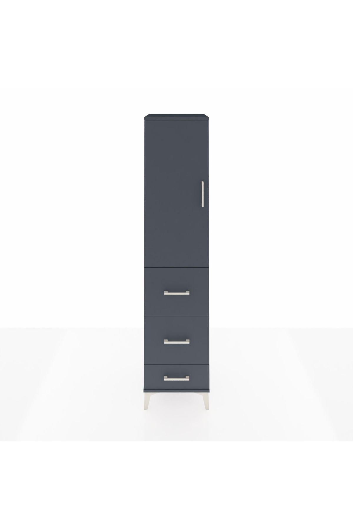 Hyperion Dolap Tek Raflı 3 Çekmeceli Tek Askılı 44x44x195 - S58M059V5B