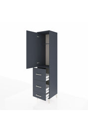 Hyperion Dolap Tek Raflı 3 Çekmeceli Tek Askılı 44x44x195 - S58M059V5B