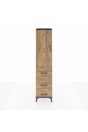Hyperion Dolap Tek Raflı 3 Çekmeceli Tek Askılı 44x44x195 - S58M059V6B
