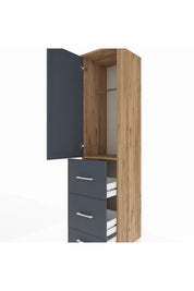 Hyperion Dolap Tek Raflı 3 Çekmeceli Tek Askılı 44x44x195 - S58M059V8B