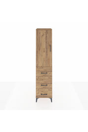 Hyperion Dolap Tek Raflı 3 Çekmeceli Tek Askılı 44x44x195 - S58M059V9B