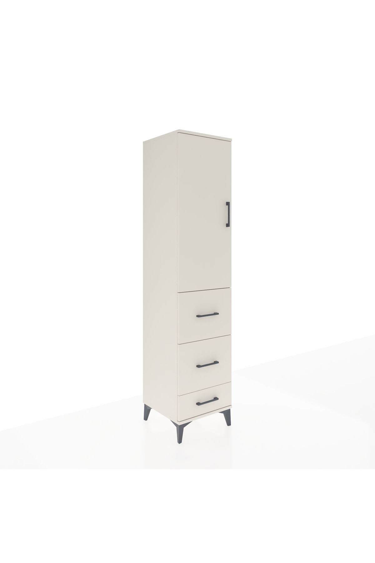 Hyperion Dolap 3 Raflı 3 Çekmeceli Tek Kapaklı 44x44x195 - S58M060V1B