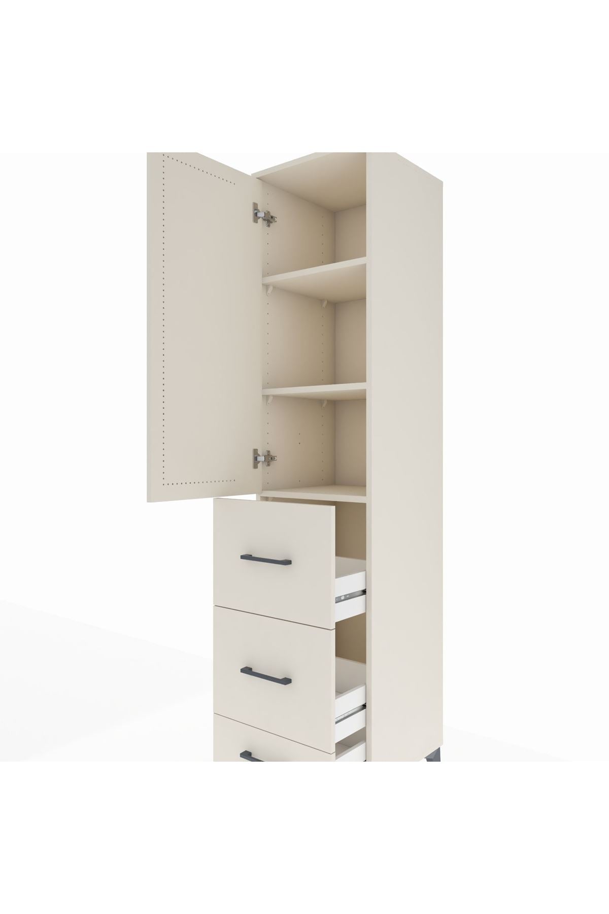 Hyperion Dolap 3 Raflı 3 Çekmeceli Tek Kapaklı 44x44x195 - S58M060V1B