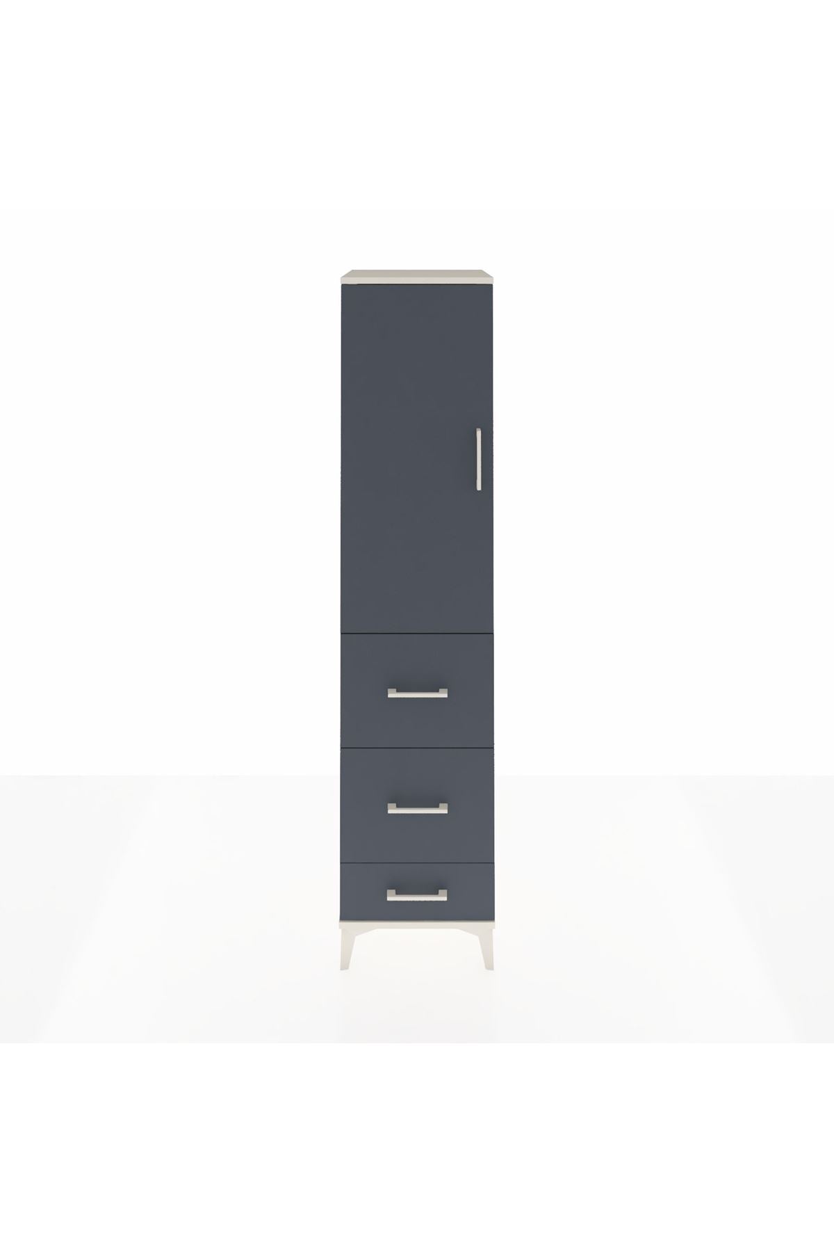 Hyperion Dolap 3 Raflı 3 Çekmeceli Tek Kapaklı 44x44x195 - S58M060V2B