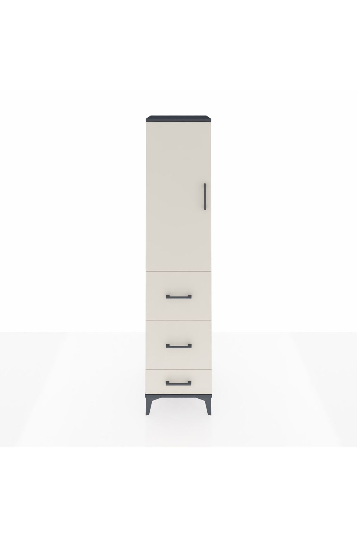 Hyperion Dolap 3 Raflı 3 Çekmeceli Tek Kapaklı 44x44x195 - S58M060V4B