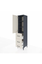 Hyperion Dolap 3 Raflı 3 Çekmeceli Tek Kapaklı 44x44x195 - S58M060V4B