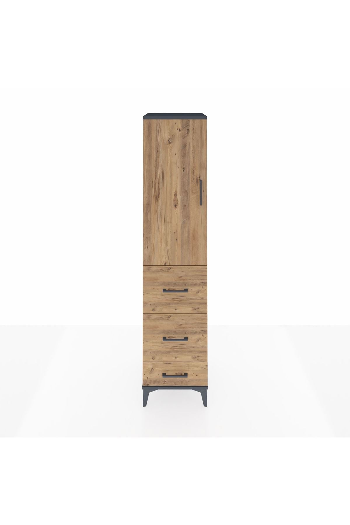 Hyperion Dolap 3 Raflı 3 Çekmeceli Tek Kapaklı 44x44x195 - S58M060V6B