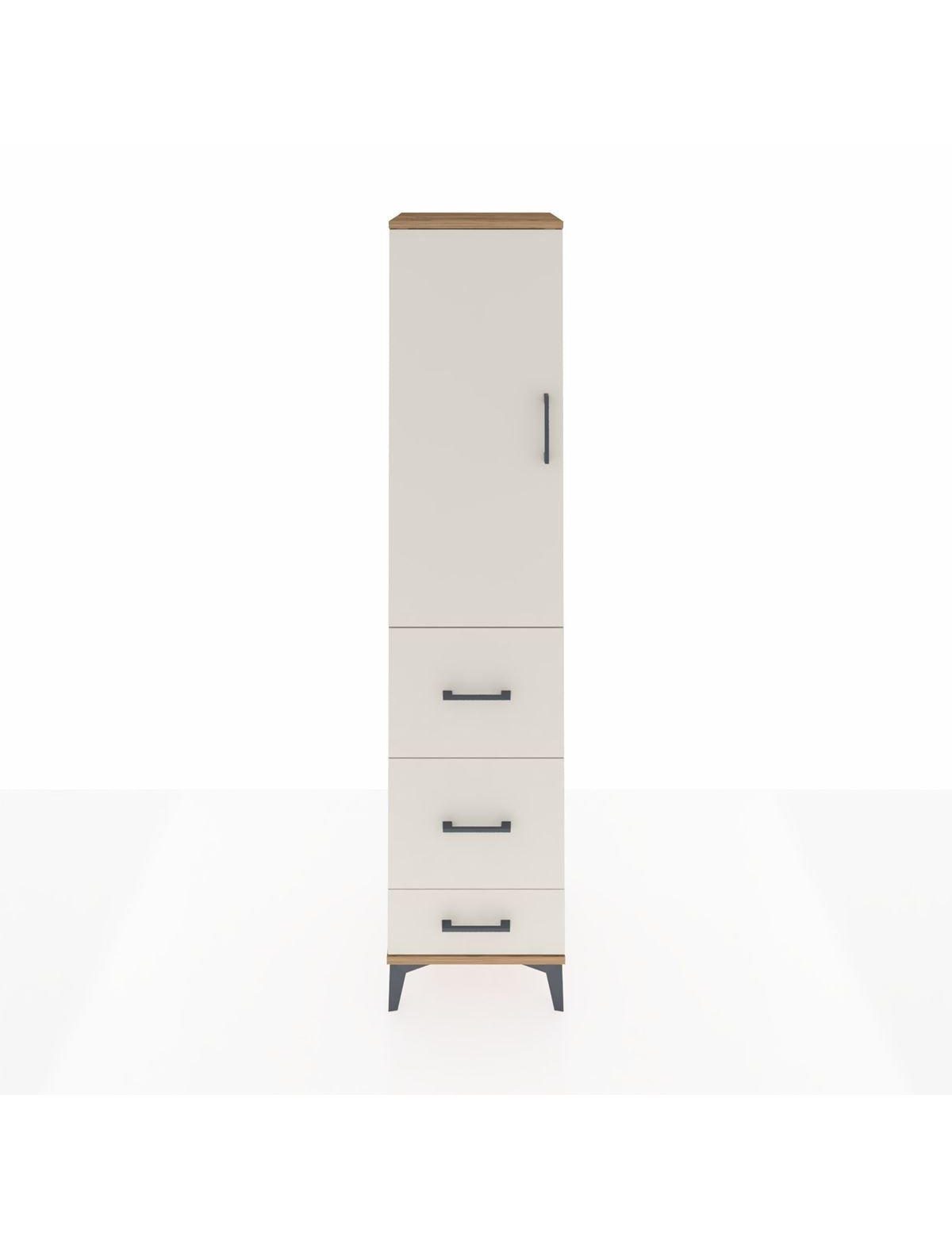 Hyperion Dolap 3 Raflı 3 Çekmeceli Tek Kapaklı 44x44x195 - S58M060V7B