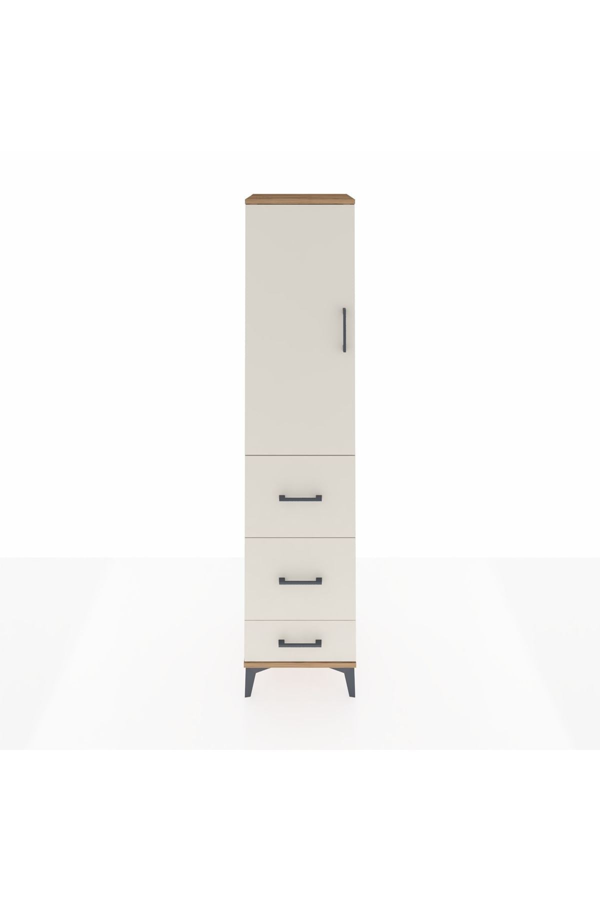 Hyperion Dolap 3 Raflı 3 Çekmeceli Tek Kapaklı 44x44x195 - S58M060V7B